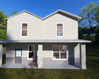 Bliss Home Plan – Classic 2,066 Sqft Single Family House (PDF & DWG)