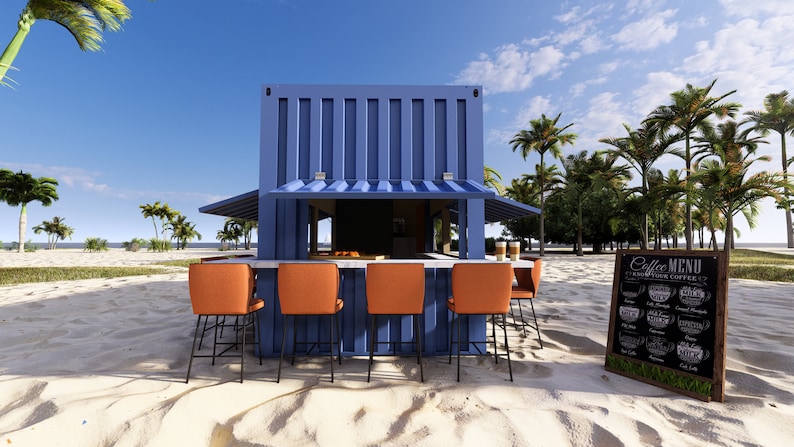 Plans for 20ft Shipping Container Bar: Perfect for Breakfast, Sushi ...