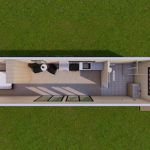Off-grid 40ft High Cube Shipping Container Cabin Plans - A7 - Etsy