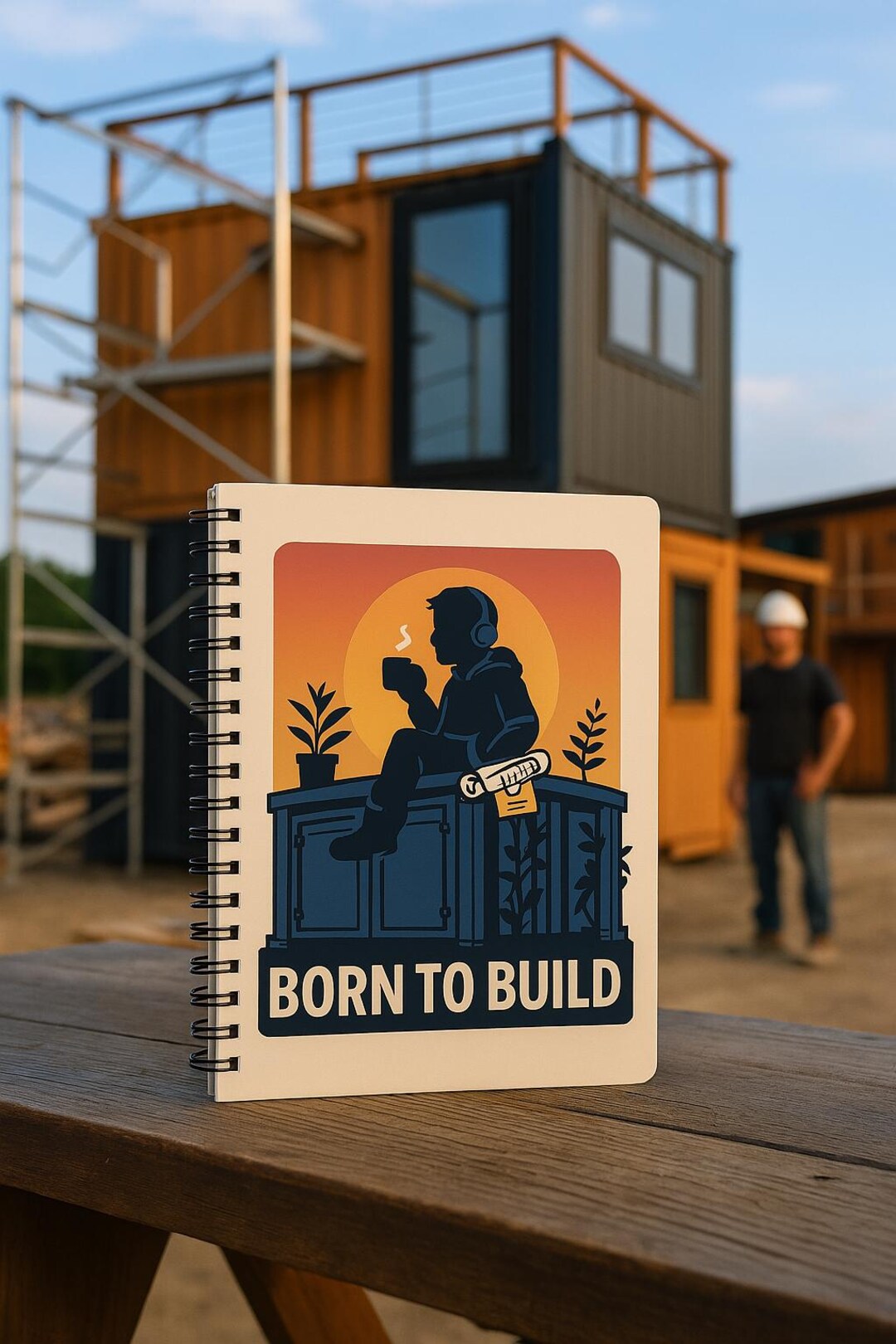 Building Notebook Born to Build Spiral Notebook, Motivational Journal for Builders ...
