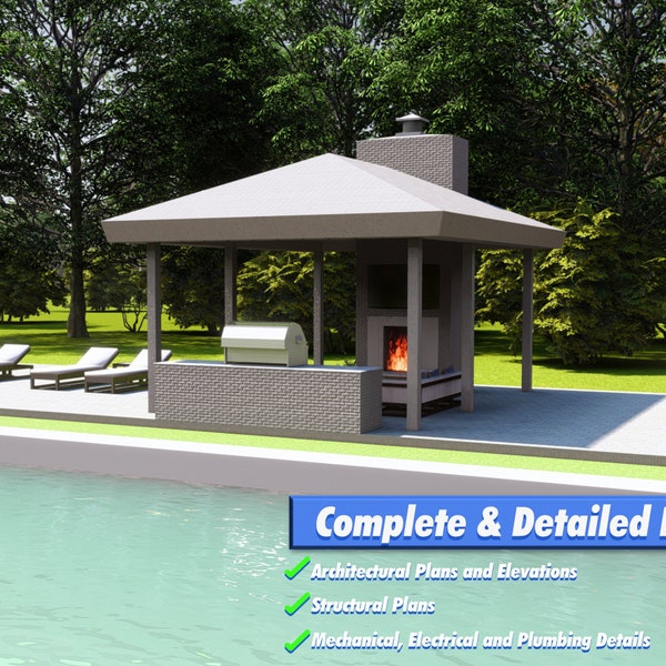 16'x20' Outdoor Pavilion Engineering Plans - DIY Outdoor Living Space