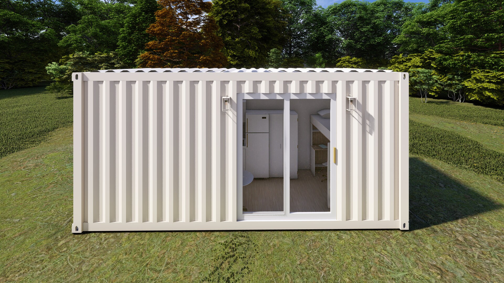 Minimalist Modern Home Blueprint: Pre-engineered 20ft Shipping ...