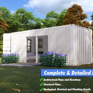 The Urban Loft - Secure and Sleek 20x8 Shipping Container Home Plans - B5