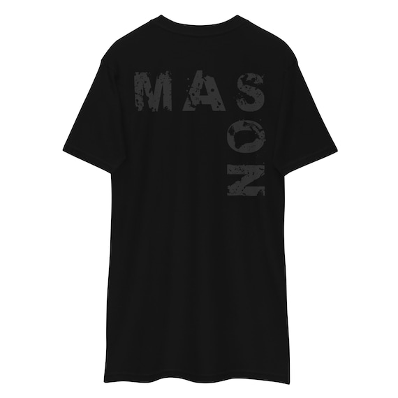 Right Angle Mason: Freemason Typography T-Shirt