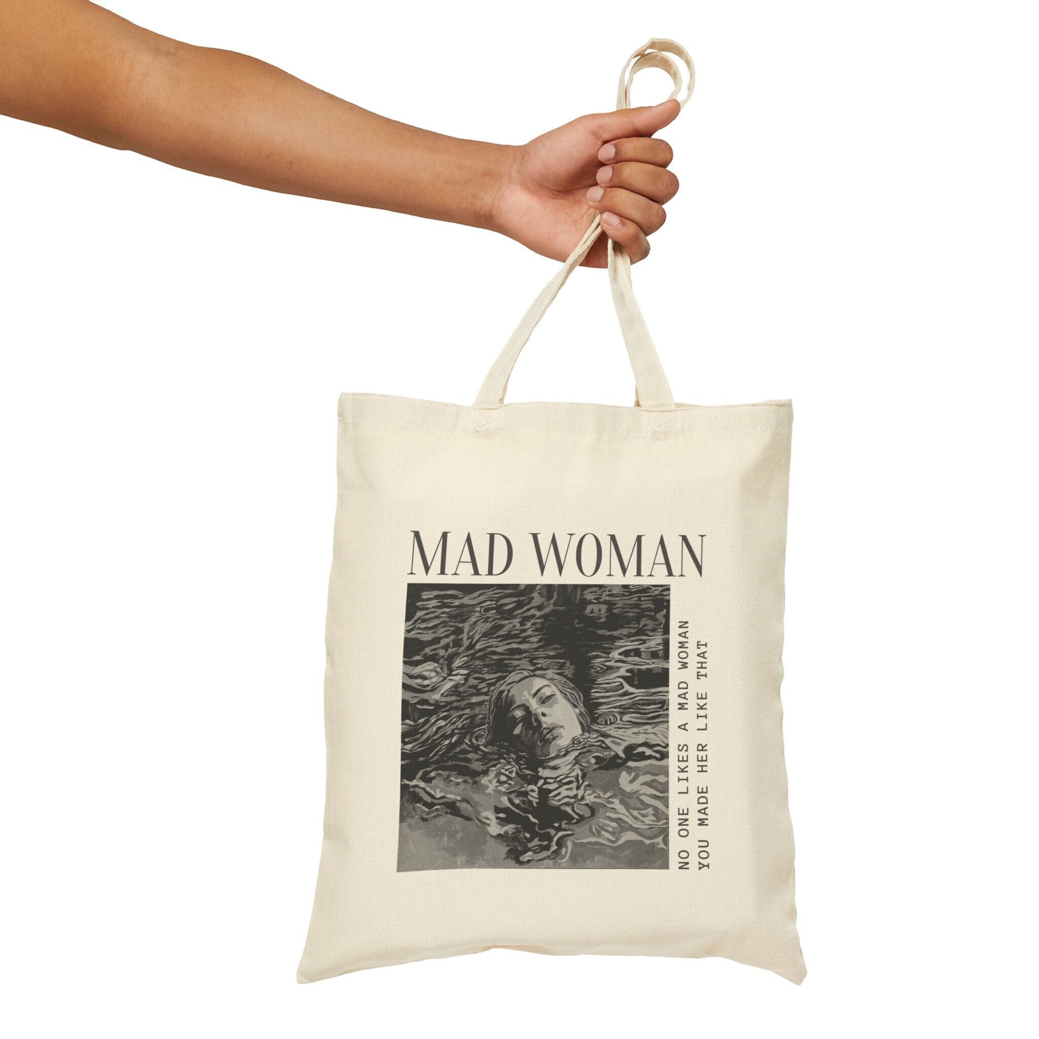 Vintage Mad Woman Canvas Tote Bag Folklore Album ursprungliche Kunst Taylor Fan Merch Eras Tour Geschenk Swift Songtexte Etsy
