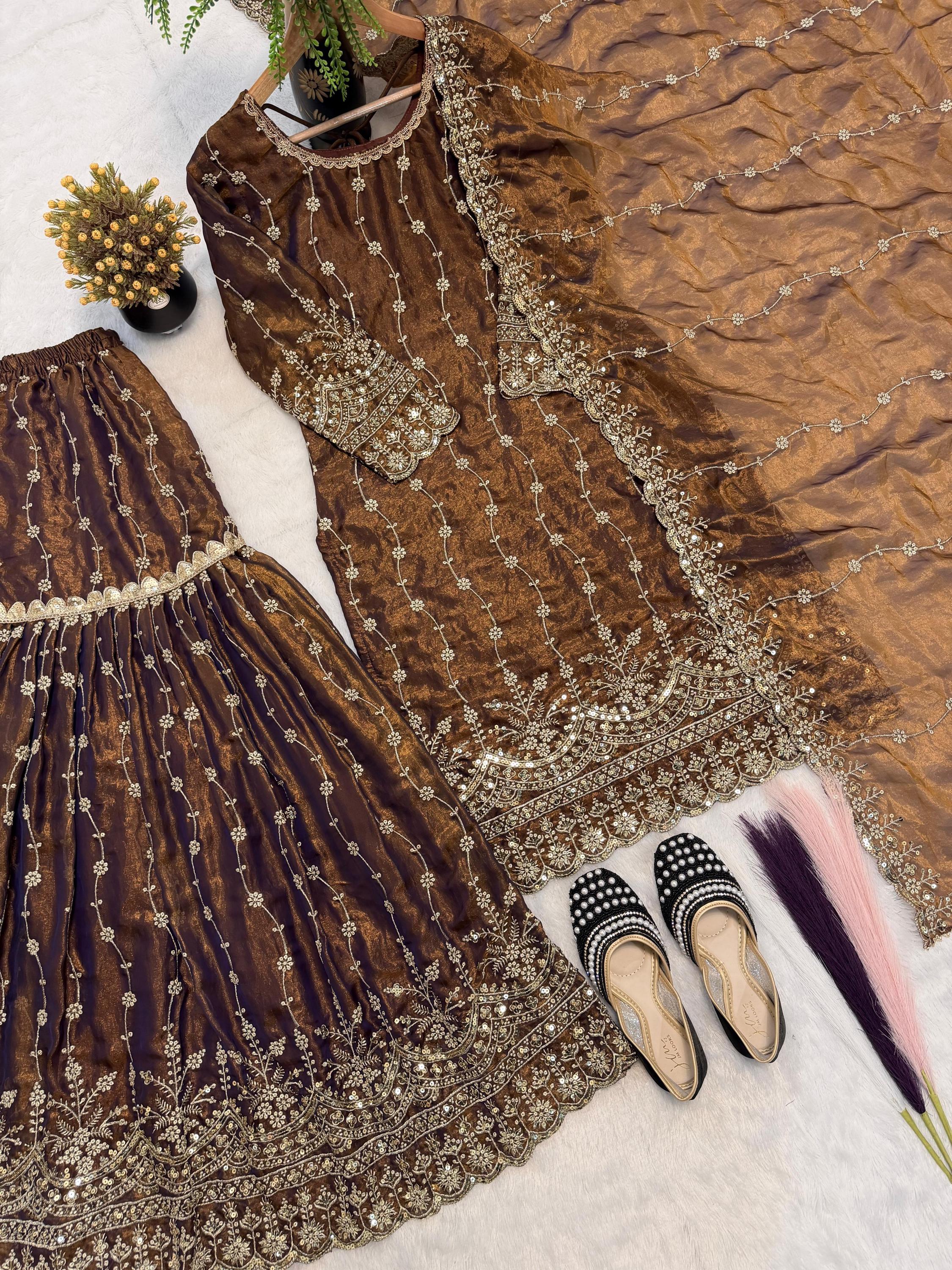 Brown Pakistani Dresses - Etsy