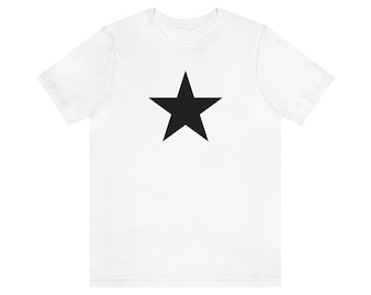 Retro Y2K zwarte ster T-shirt | Grunge-streetwear | Leuk mooi T-shirt | Jaren 90 | Uniseks - T-shirt voor heren en dames