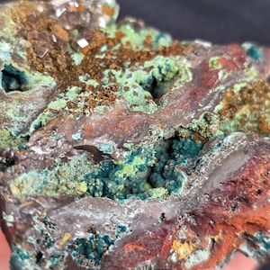 Rosasite with Calcite Specimen, Ojuela Mine Durango Mexico | Mineral Collection | Gem | Unique Gift | Home Decor | Museum Quality Specimen |