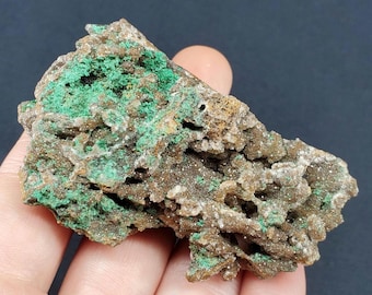 Fibrous Malachite Specimen | Copper Mineral | Natural Copper Malachite | Home Decor | Green Mineral | Gem | Natural Crystal | Mexico Mineral