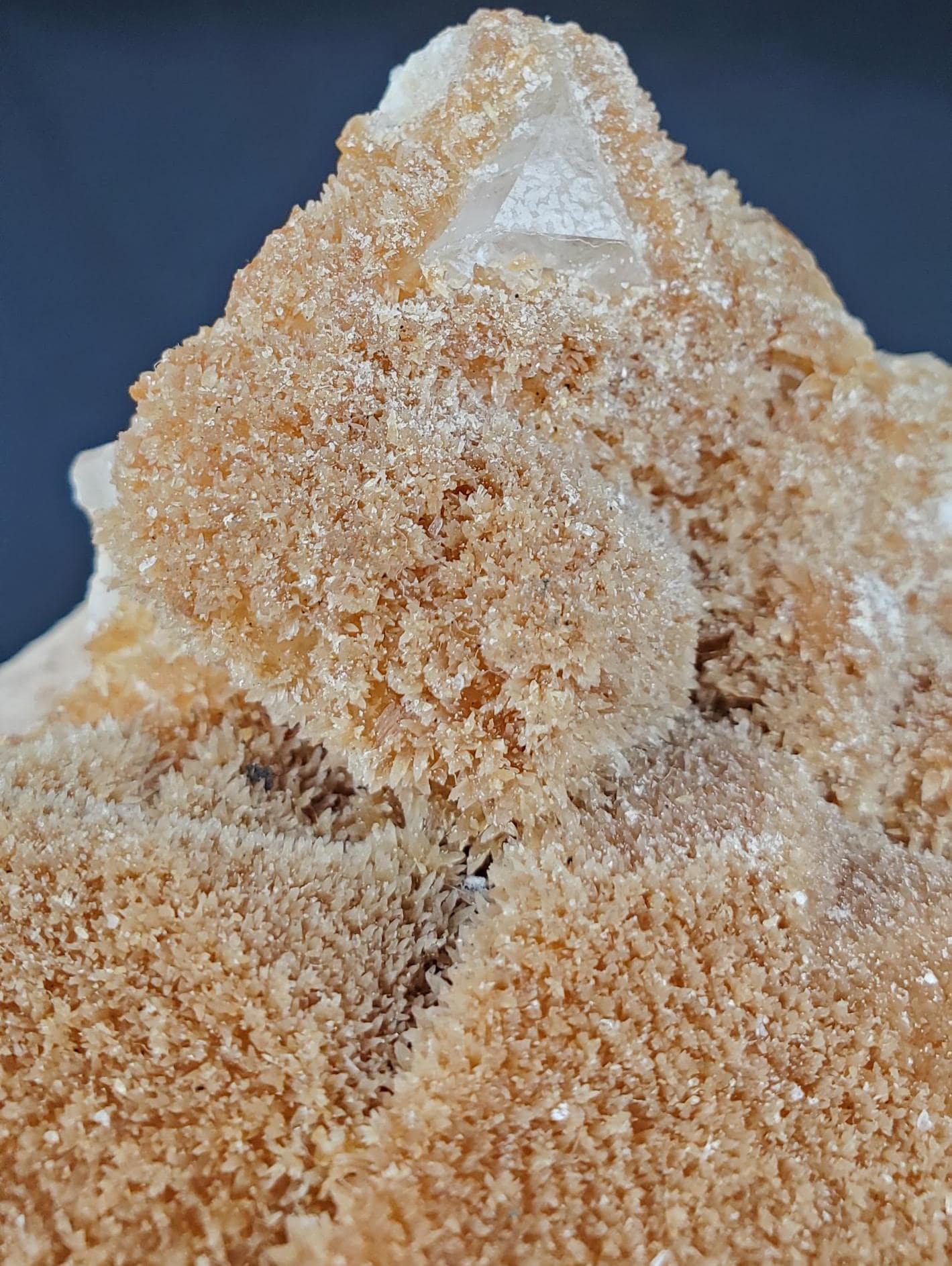 Apophyllite Specimen covered with Honey colored Calcite crystals | Home Decor | Gems | Mineral Collection | Unique Cubic Specimens