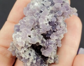 Botryoidal Grape Agate Specimen from Indonesia | Natural Purple Gem | Mineral Collection | Home Decor | Specimens | Unique Gift |