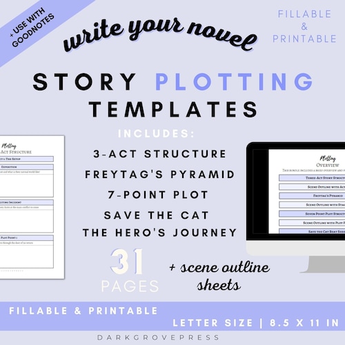 Book Writing Templates Plot Your Novel Story Plotting Etsy Book Writing Templates Plot Your Novel Story Plotting Etsy