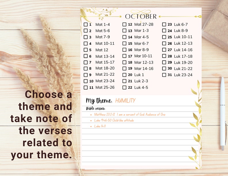 Bible One Year Reading Plan Printable Read the Whole Bible - Etsy