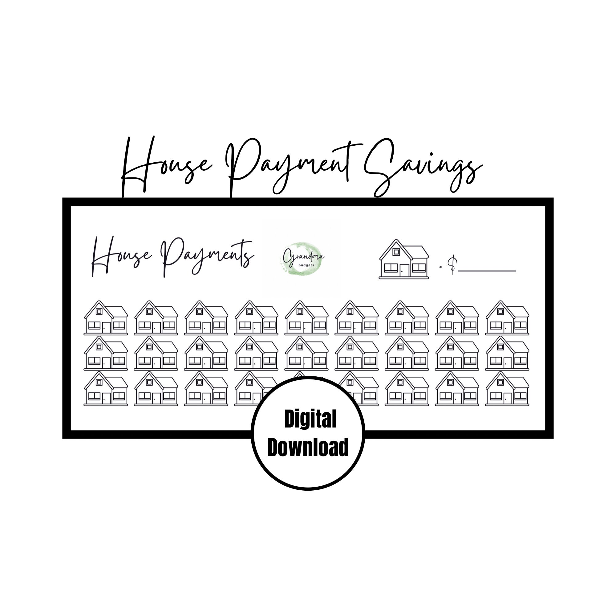 House Payment Savings Challenge A6 Size Envelope Cash Savings Binder Etsy