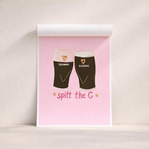 Guinness Spit the G Poster: Fun Irish Pub Art image 2