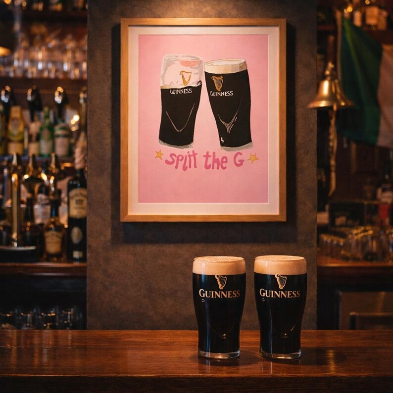 Guinness Spit the G Poster: Fun Irish Pub Art image 14