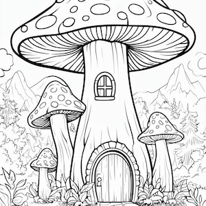 Zauberhaftes Malbuch | Fantasie druckbare Ausmalseiten für Kinder & Erwachsene | Digitaler Download | Feen,Einhörner,