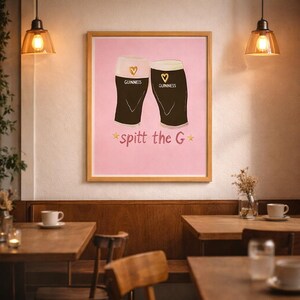Guinness Spit the G Poster: Fun Irish Pub Art image 10
