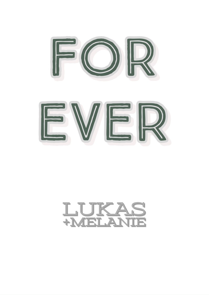 Lukas Lettering Customizable Poster With Your Loved Ones Dina4