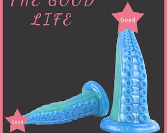 Blue Monster Dildo With Suction Cup, Silicone Dildo, Realistic Suction Cup Soft Waterproof Flexible G-spot Strap on Sex Adult Toys