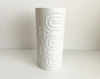 A German Op art vase. Heinrich Bavaria biscuit porcelain. Mid century modern