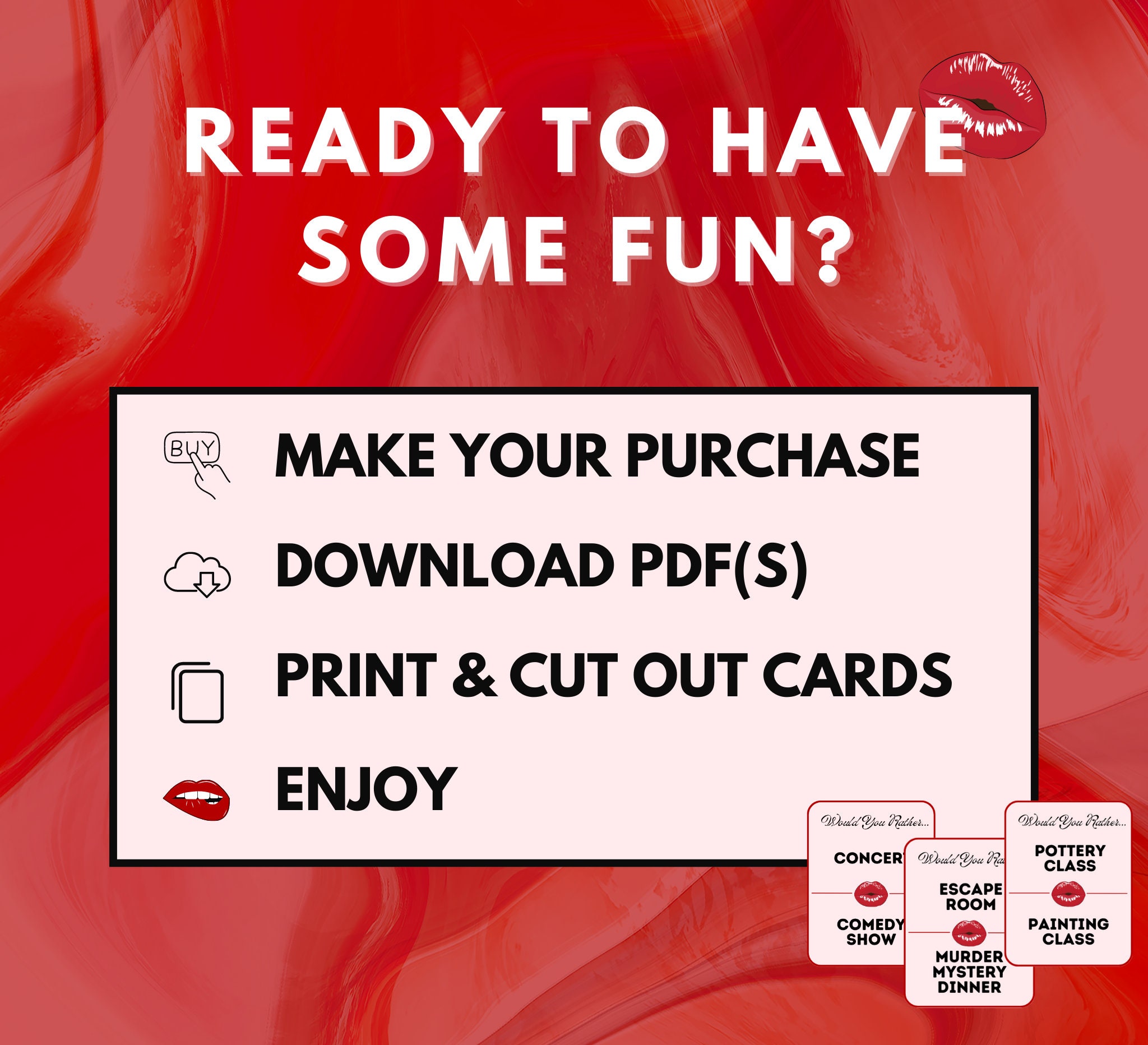50 Would You Rather Date Night Card Game Fun Game For Couples On Date date-night-card-game-for-couples-dr-bird-s-cards-etsy