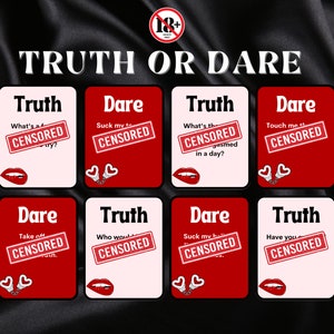 100 cartões KINKY de verdade ou desafio | Jogo sexual fumegante para ele ou ela | Jogo para adultos maduros para qualquer casal | Arquivo PDF pequeno e travesso