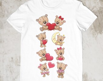 Bear Shirt, Valentines Day Tee, Funny Bear Tee, Cute Bear Gift Little Bear Shirt Animal Pocket Shirt, Bear Graphic Tee,Bear Birthday Shirt