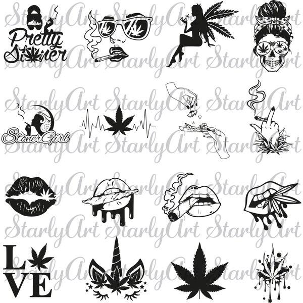 Stoner svg, cannabis svg, trippy svg, weed svg, pot svg for cricut, Smoking svg files, stoner png, Layered Files, Instant Download