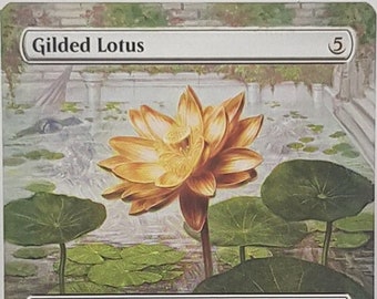 Förgylld Lotus - Magic the Gathering Handmålad Alter