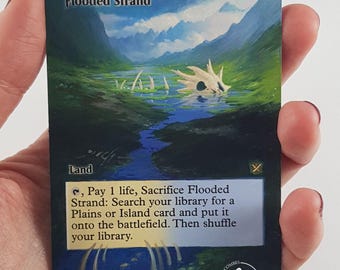 Översvämmad strand - Magic the Gathering handmålad altare