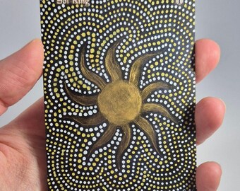 Altered Sol Ring Card – Abstract Geometric Art Collaboration (63 x 88 mm)