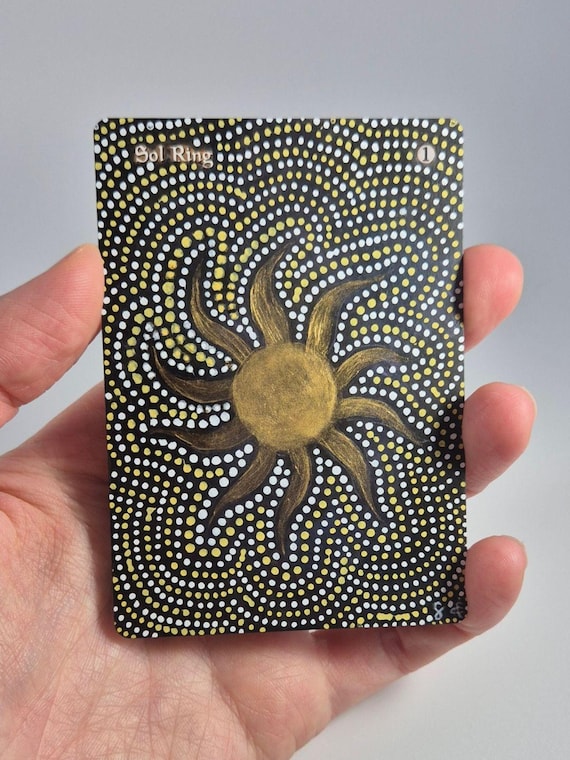 Altered Sol Ring Card – Abstract Geometric Art Collaboration (63 x 88 mm)