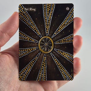 Altered Sol Ring Card II – Abstract Geometric Art Collaboration (63 x 88 mm) image 1