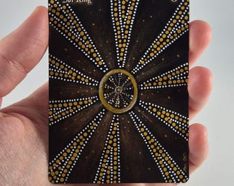 Tarjeta Sol Ring alterada II – Colaboración de arte geométrico abstracto (63 x 88 mm)