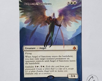 Angel of Sanctions - Magic the Gathering Hand Painted Alter
