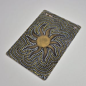 Tarjeta de anillo Sol alterado – Colaboración de arte geométrico abstracto (63 x 88 mm) imagen 3