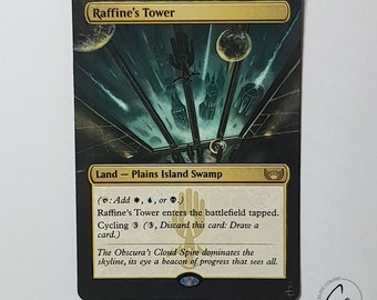 Raffine's Tower - Magic the Gathering Hand Painted Alter