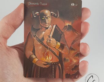 Demonic Tutor - Magic the Gathering Hand Painted Alter