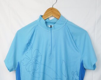 WOMEN OLDSCHOOL cycling jersey with flower