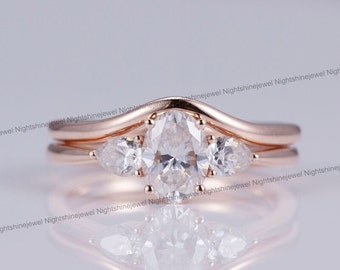 Regalo perfecto para boda, anillo de compromiso nupcial, anillo de diamantes de 1,3 quilates, chapado en oro rosa de 14 quilates, regalos del día de San Valentín, anillos de pareja