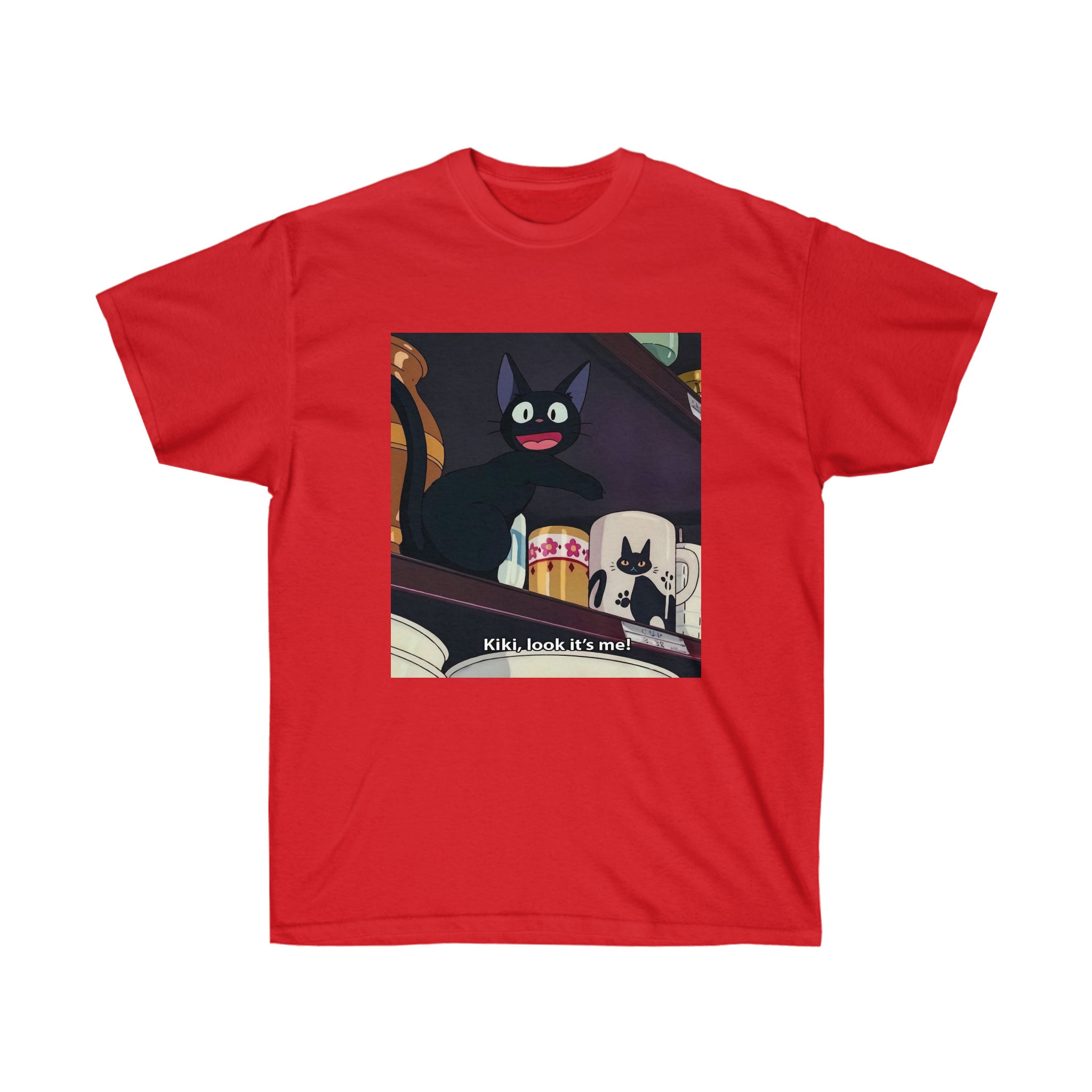 Kiki's Delivery Service Jiji Unisex Tshirt Studio Ghibli Tshirt Hayao