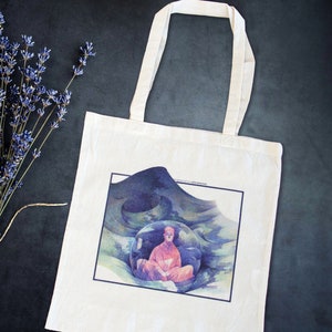 jute bag | fabric bag | shopping bag | hand-drawn bag motif