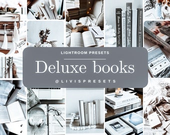 Lightroom Presets Bookstagram Aesthetic deluxe, Instagram filters, bright presets luxury bookish book blogger, gray presets reading books
