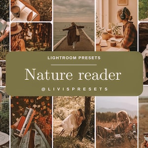 Lightroom Presets Bookstagram Spring, Natural Bookstagram green preset Bookish Filter book blogger, bookstagram preset nature warm
