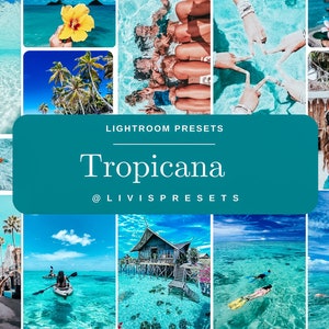 Lightroom presets tropical, presets travel, presets beach, blogger presets orange and blue, summer presets, influencer blogger presets light