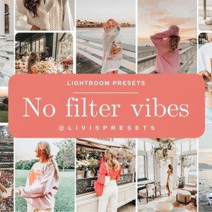 Lightroom Presets no filter, influencer photo filter, minimal presets influencer, natural filter presets, blogger presets, neutral presets