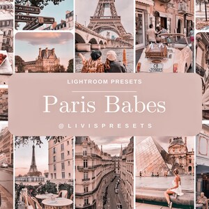 May include: A collage of images featuring Parisian landmarks, including the Eiffel Tower, the Louvre, and the Arc de Triomphe. The images are in a soft, romantic color palette and feature a variety of Parisian scenes, including street views, cafes, and couples.