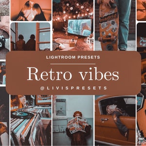 Lightroom Presets Retro 90&#39;s presets, vintage aesthetic presets, analog presets film presets vsco, old school presets lifestyle retro vibes