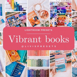Lightroom Presets Bookstagram Vibrant Bold Colorful Bookstagram Preset Vivid, Vibrant Book Preset, Bookish Colorful Preset, Rainbow shelf